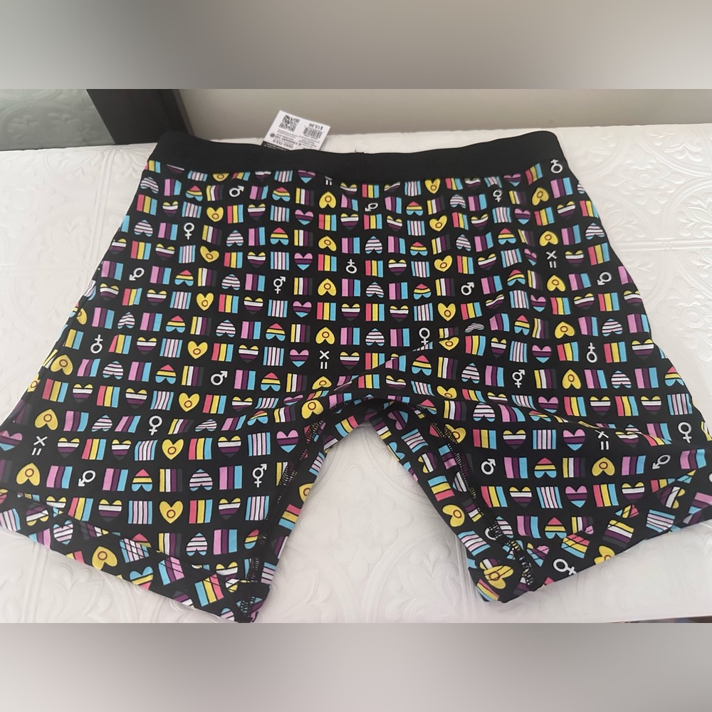 TomboyX Black Multicolor Patterned Boyshorts